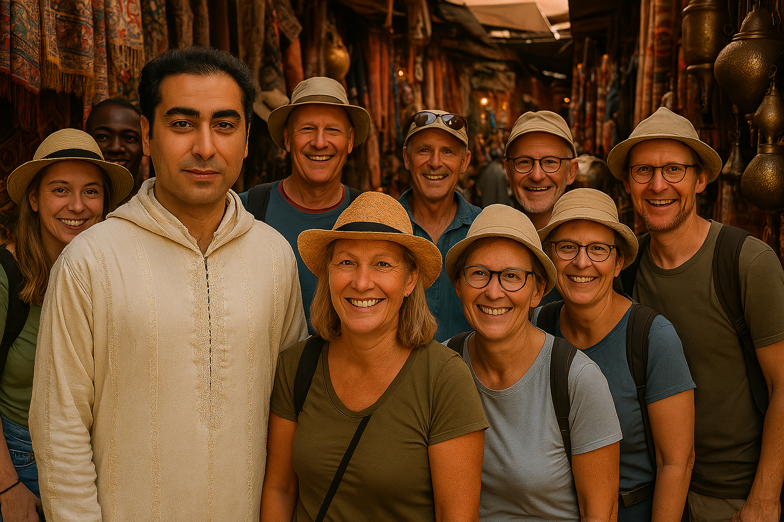 Portrait de Hassan, guide officiel à Marrakech